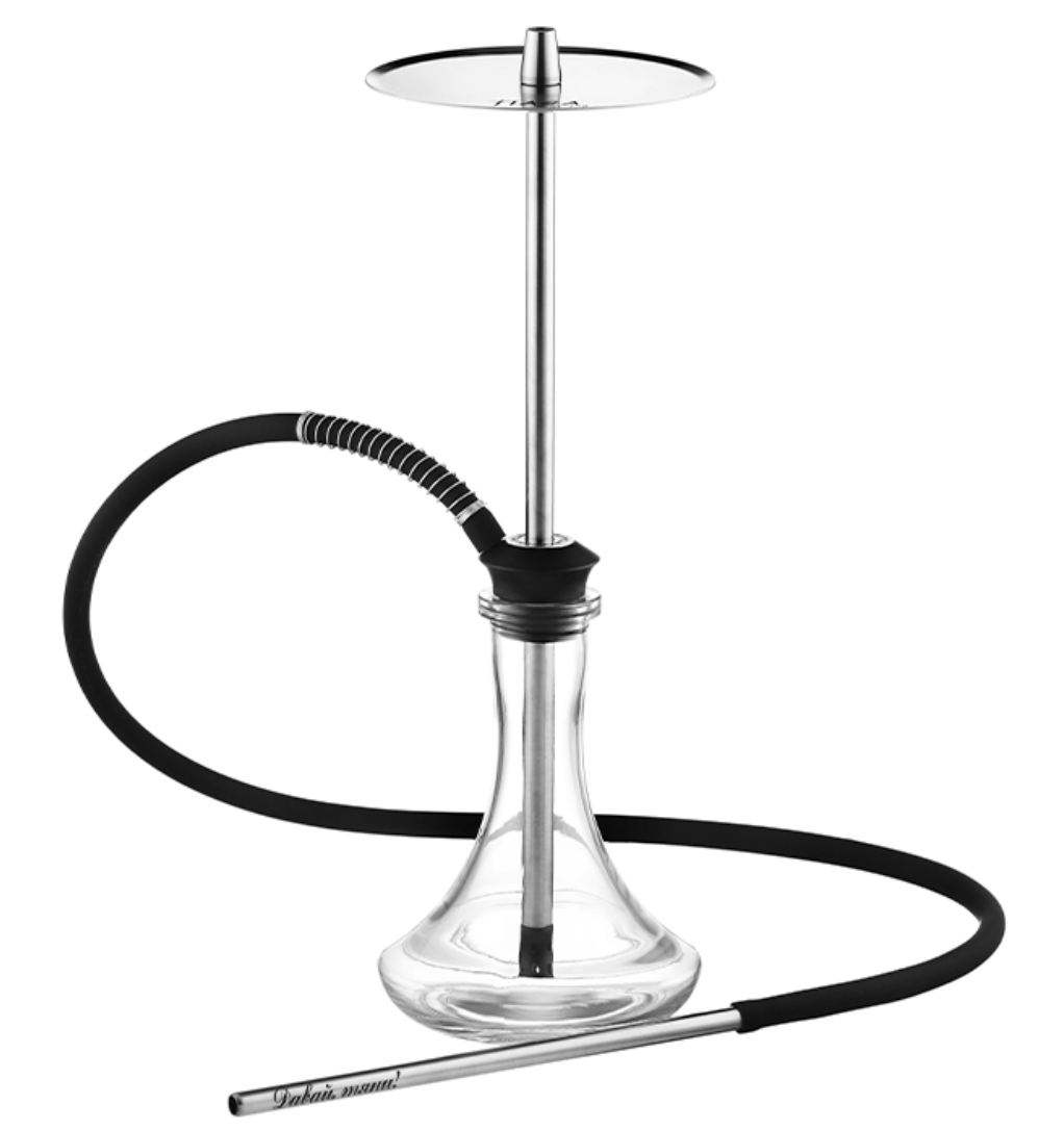 Tiaga Hookah Classic Silver vízipipa – Craft Clear víztartállyal
