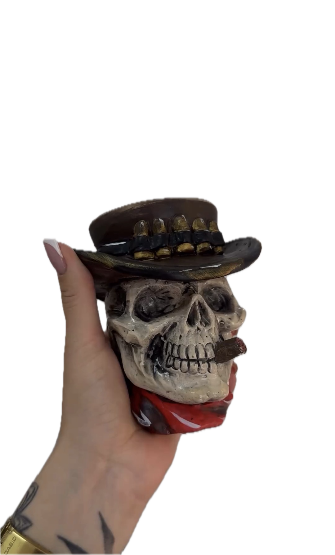 Cowboy Skull dohánytartó – kézzel készített